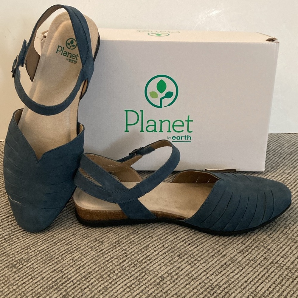 Planet by Earth Peyton Shoes Peyton Closed Toe Mary Janes Moroccan Blue leather